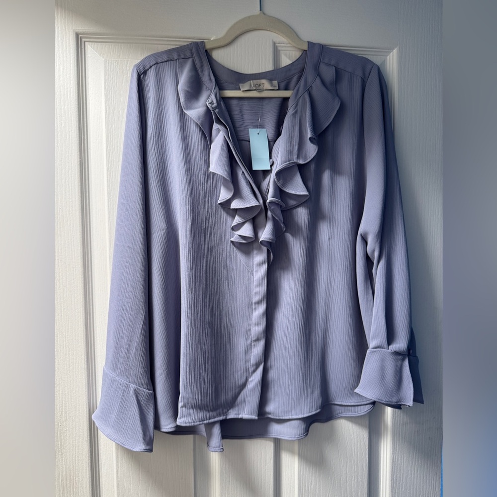 Lavender Ruffle Blouse - Picture 2 of 2